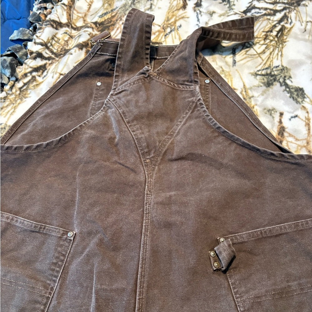 Carhartt Dark Brown Bib Overalls - Picture 3 of 7